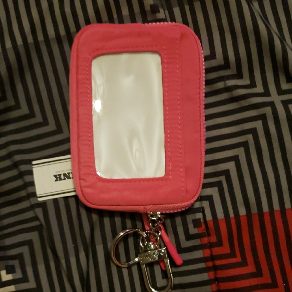 PINK Victoria's Secret Bright Pink Keychain Pouch - Picture 3 of 4